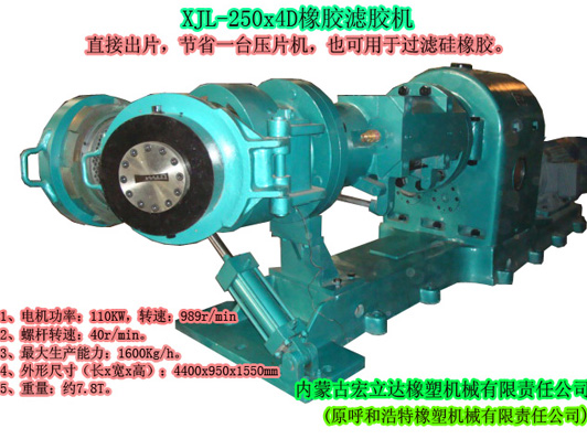 XJL-250X4D橡膠濾膠機(jī)（直接出片，可用于過濾硅橡膠）